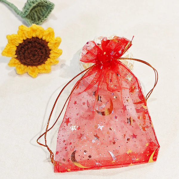 Multicolor Moon Star Organza Pouches – Jewelry & Candy Bags
