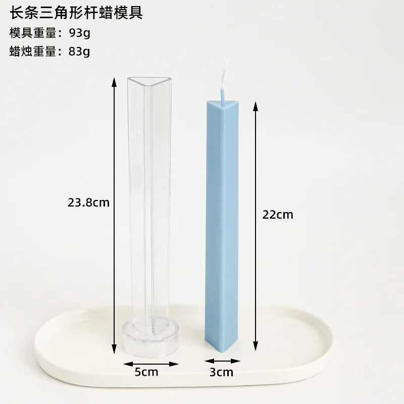 Striped Pillar Candle Mold – Triangle & Rectangle DIY Kit