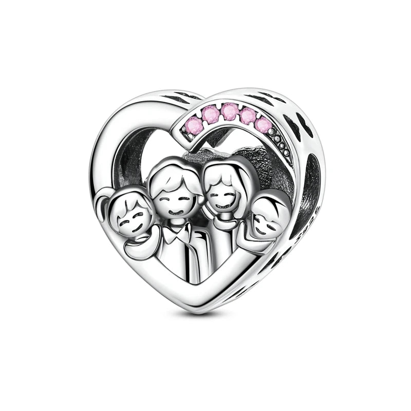 925 Sterling Silver Pink Ballet Girl Pendant – DIY Jewelry Charm for Bracelet & Necklace