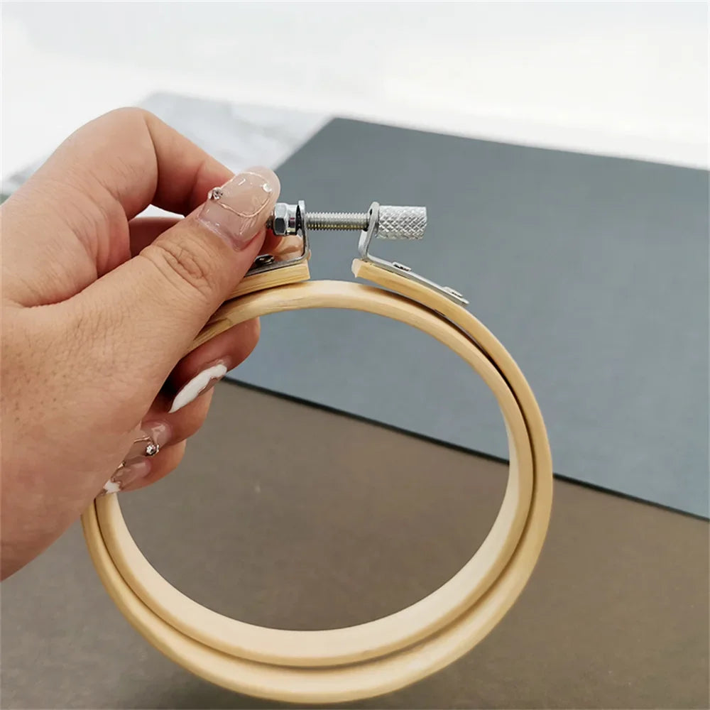 10pcs Bamboo Embroidery Hoops Frame Set