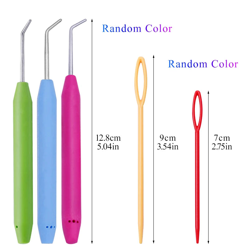 6pcs Knit Loom Hook & Needle Set – Random Colors