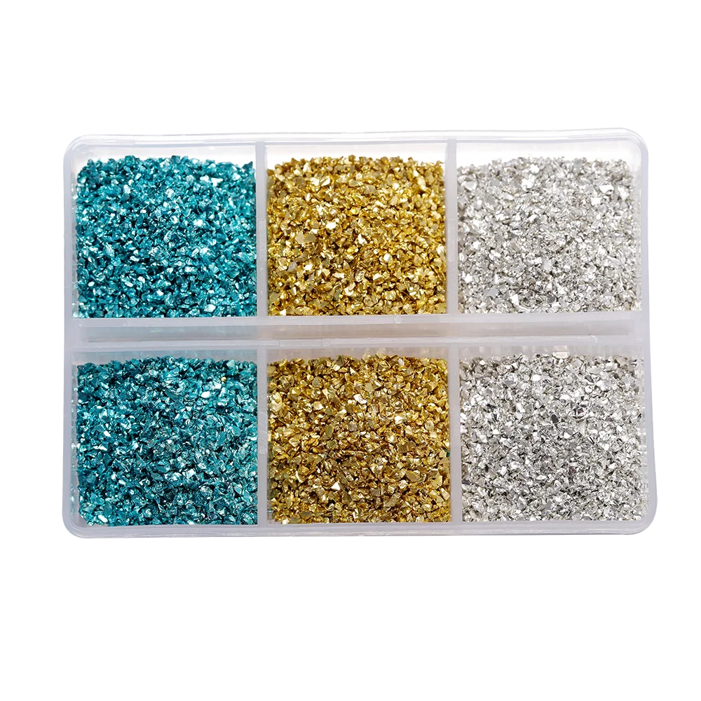 30g Crushed Glass Stones – Irregular Resin Fillers for DIY Epoxy Crafts & Nail Art