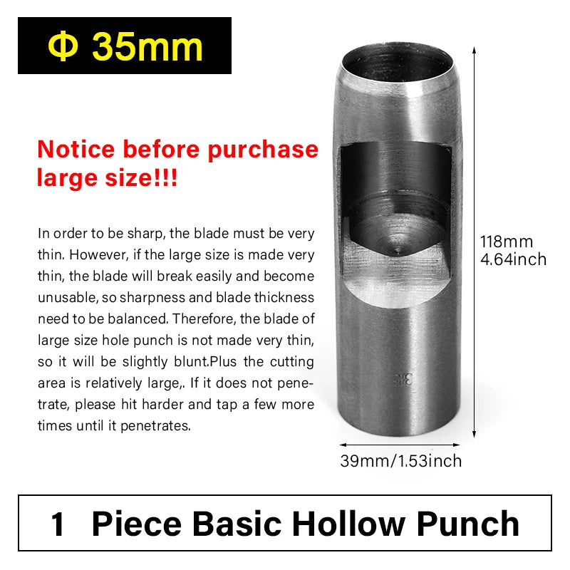 Leather Hollow Punch Tools