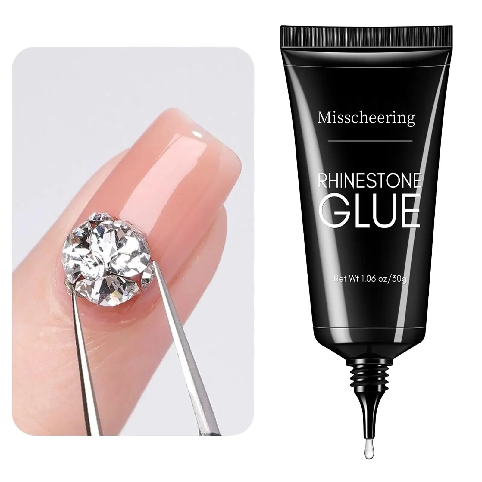 30g Super Strong Nail Rhinestone Glue – Bling Gel for 3D Nail Charms