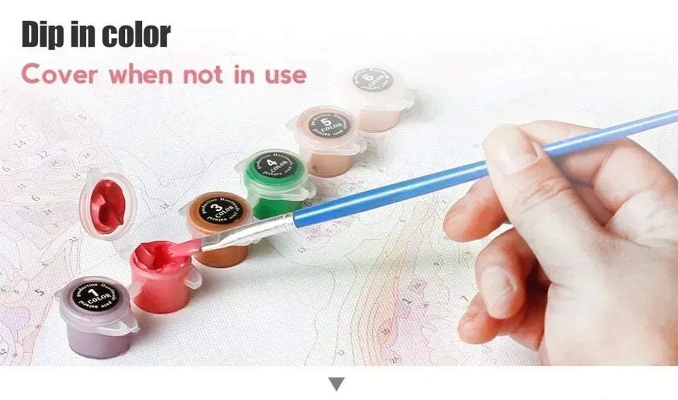 Disney Stitch Paint by Numbers – Frameless Cartoon Wall Art for Home & Bedroom