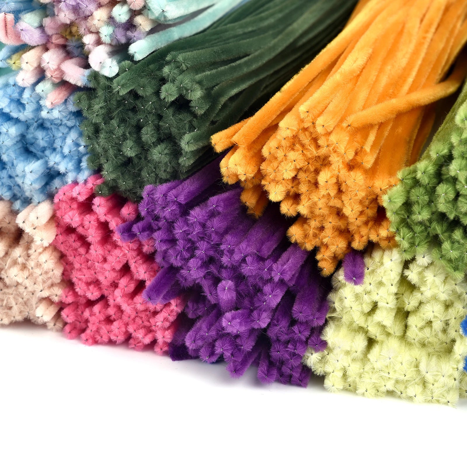 100pcs Chenille Stems – DIY Craft Pipe Cleaners for Kids