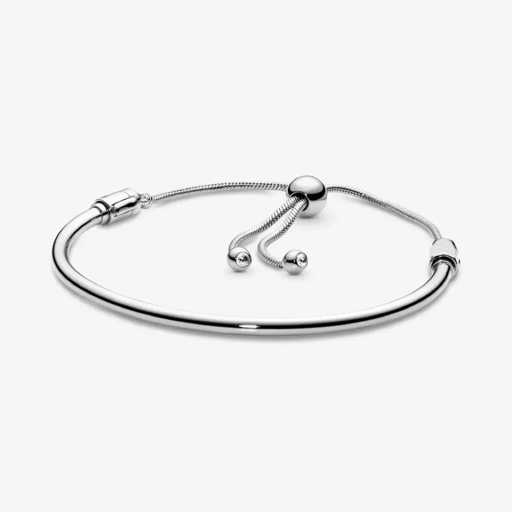 Adjustable 925 Sterling Silver Bracelet – DIY Fashion Charm Jewelry for Women