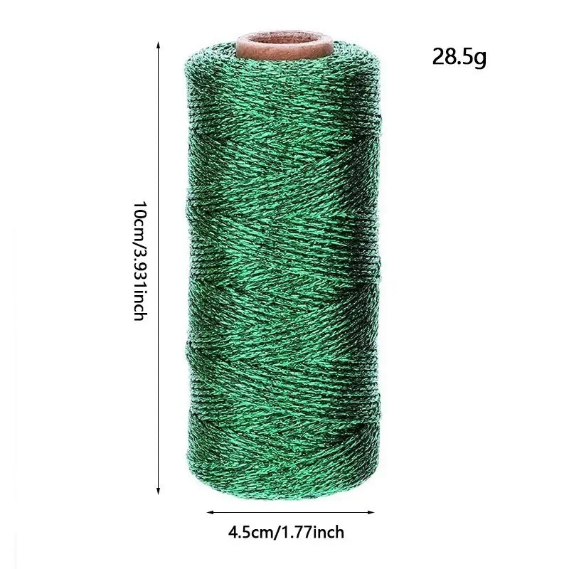 1mm Gold & Silver Twisted Macrame Cord – 100M Metallic Rope for DIY Crafts