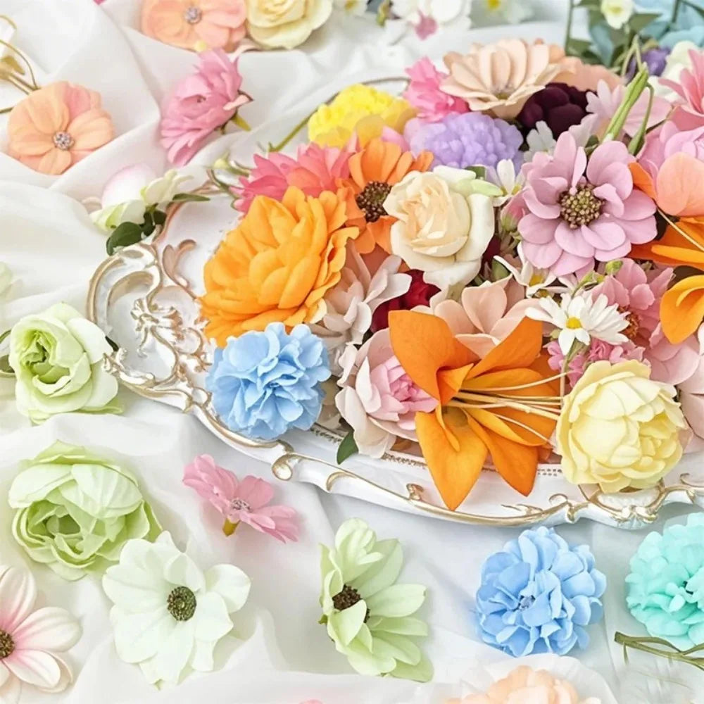 20/52pcs Artificial Silk Flowers – DIY & Home Decor