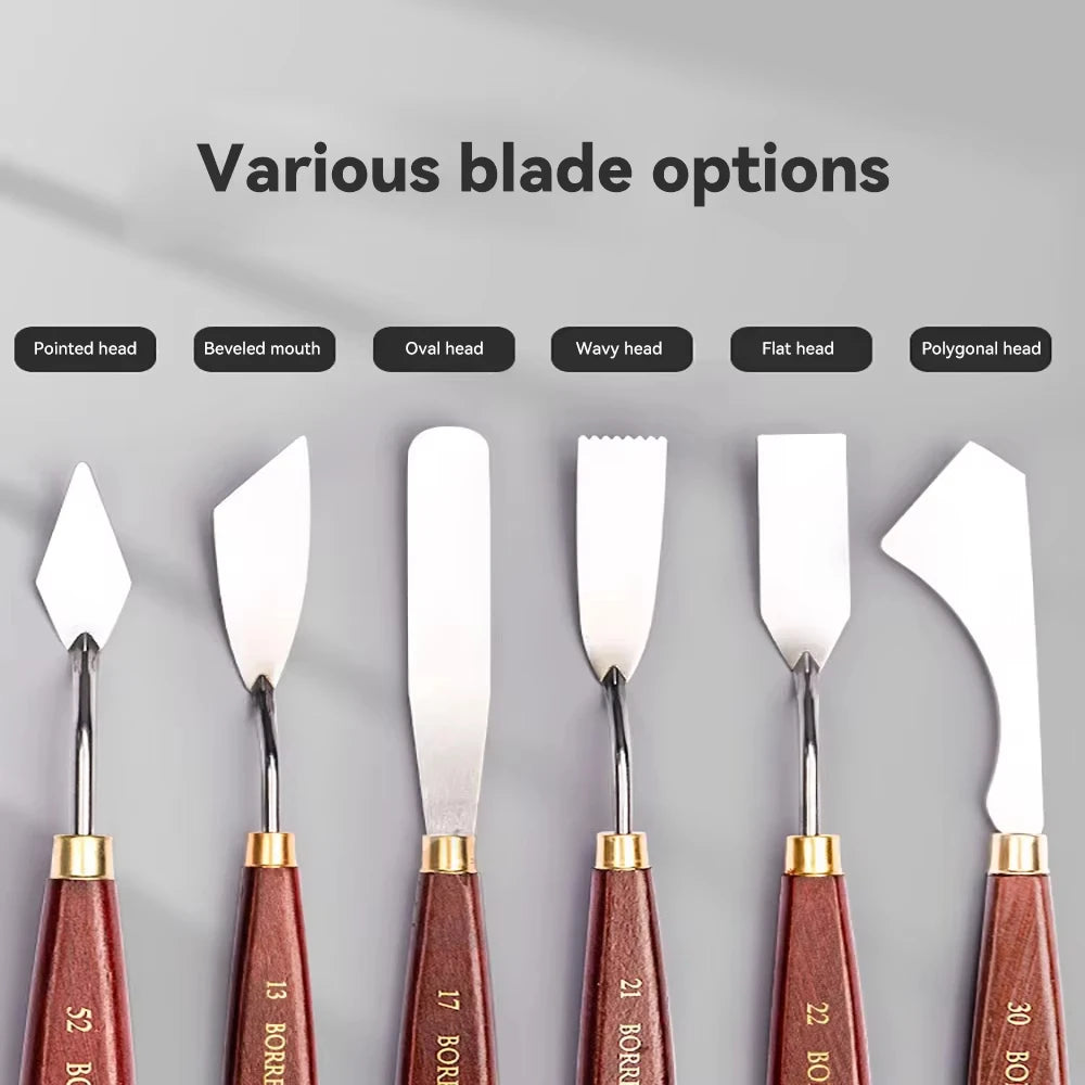 Borrence Stainless Steel Painting Knives – Artist Spatula Set