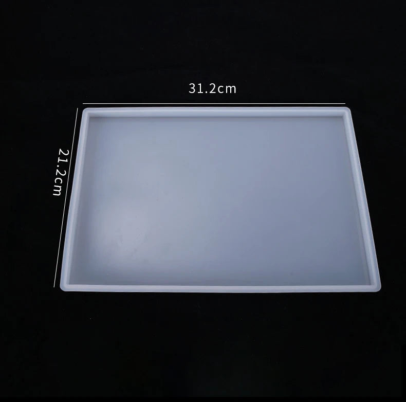 Tray Epoxy Resin Silicone Mold DIY Large Rectangle Tea Plate Coaster Resin Mold For Home Decoration Craft Making Art Supplies