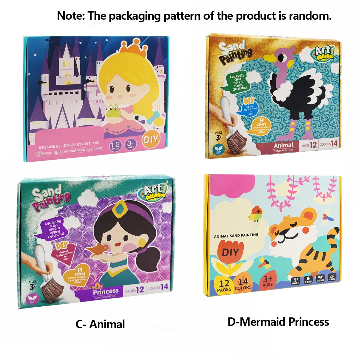 Magic Sand Art Kit – Princess, Castle & Animal Cards