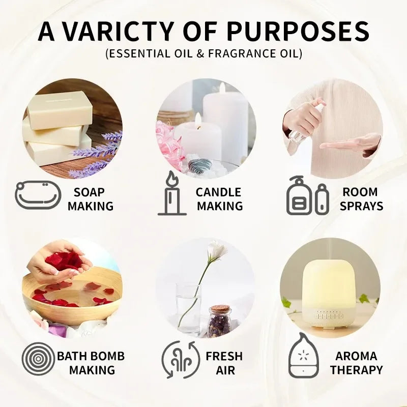 10ML Fruit Essential Oil – Natural Plant Scent for DIY Soap, Candles & Diffusers