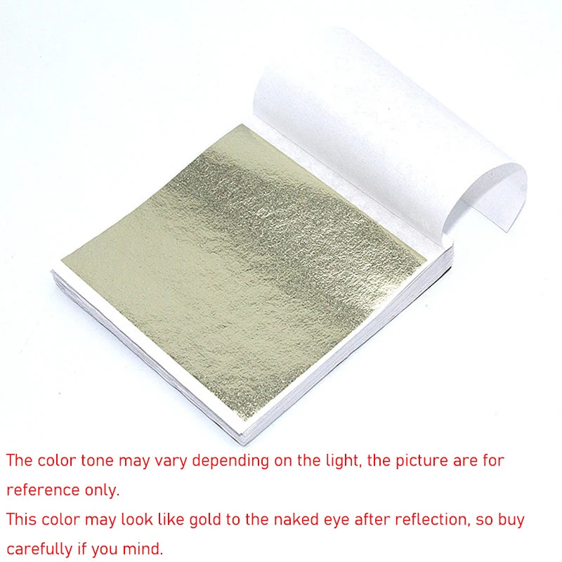 100PCS Gold Silver Copper Foil Leaf Flakes – DIY Resin, Candle & Art Decor