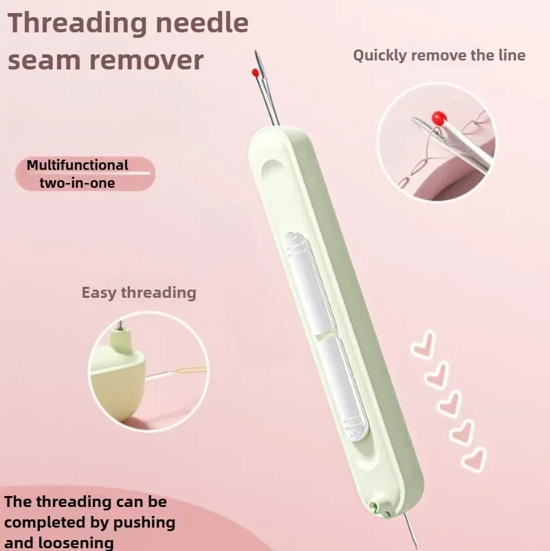 2 In 1 Needle Threader and Seam Ripper Tool