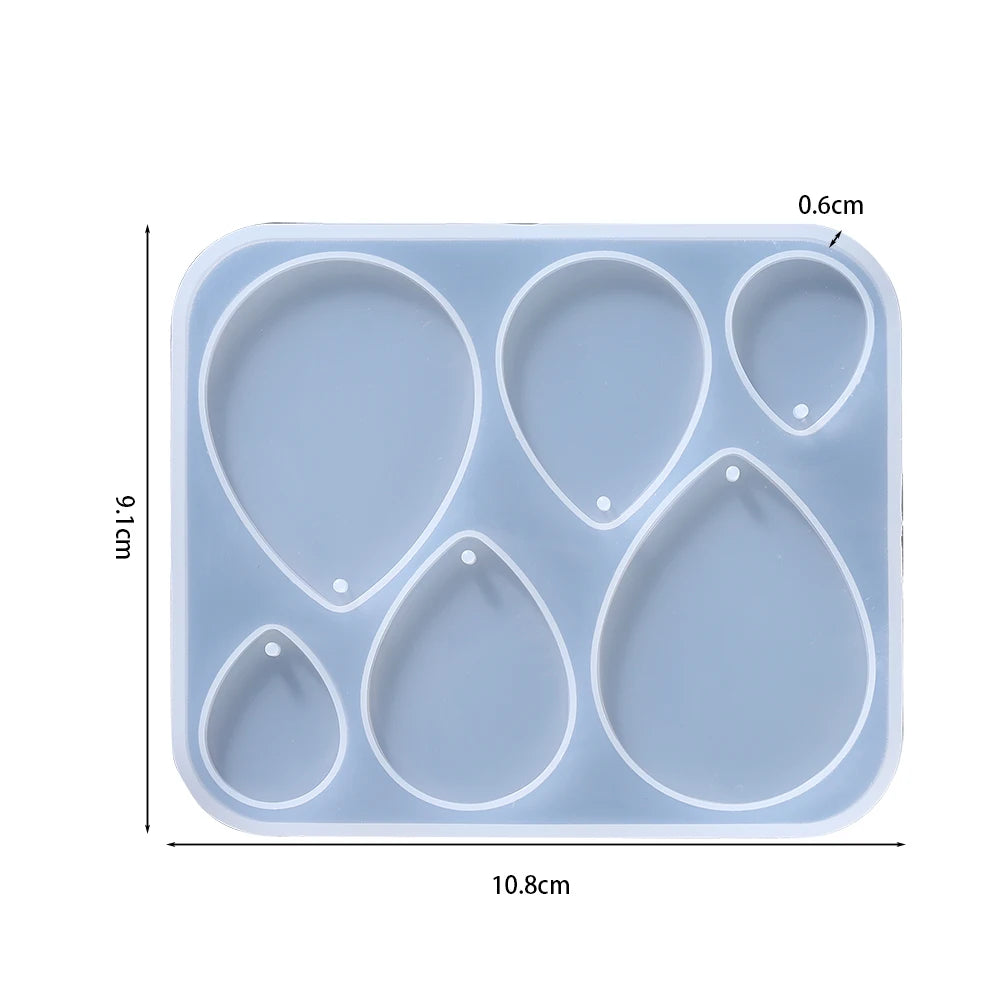 DIY Earring & Charm Mold – Heart, Leaf, Moon Shapes