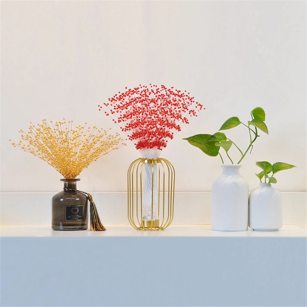 Pearl Bead Sticks – 10PCS Handmade Flower Stems for Bridal Bouquets & Wedding Décor