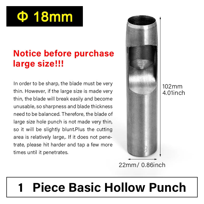Leather Hollow Punch Tools