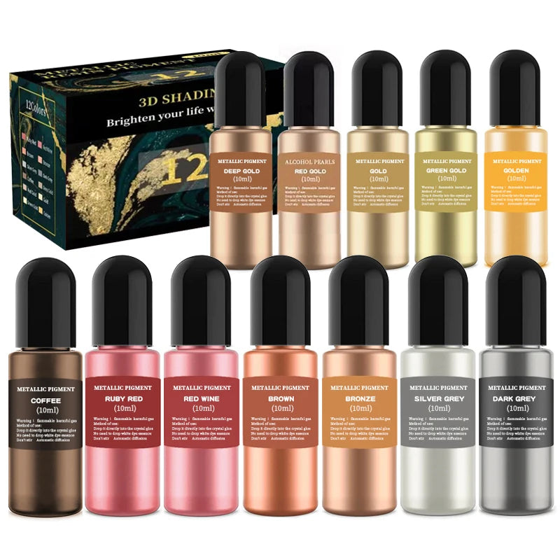 Alcohol Ink Resin Pigment Set – Epoxy Art Colorant Kit