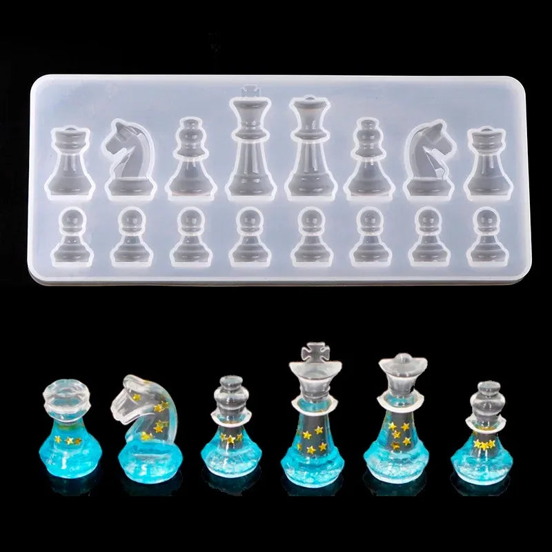 International Chess Silicone Mold – DIY Jewelry & Resin Craft