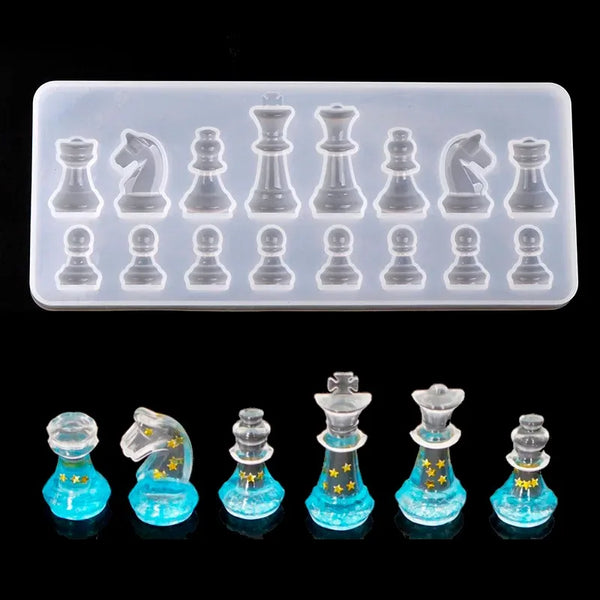 International Chess Silicone Mold – DIY Jewelry & Resin Craft