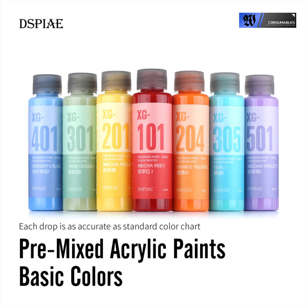 DSPIAE XG Series 50ml Pre-Mixed Water-Based Paint