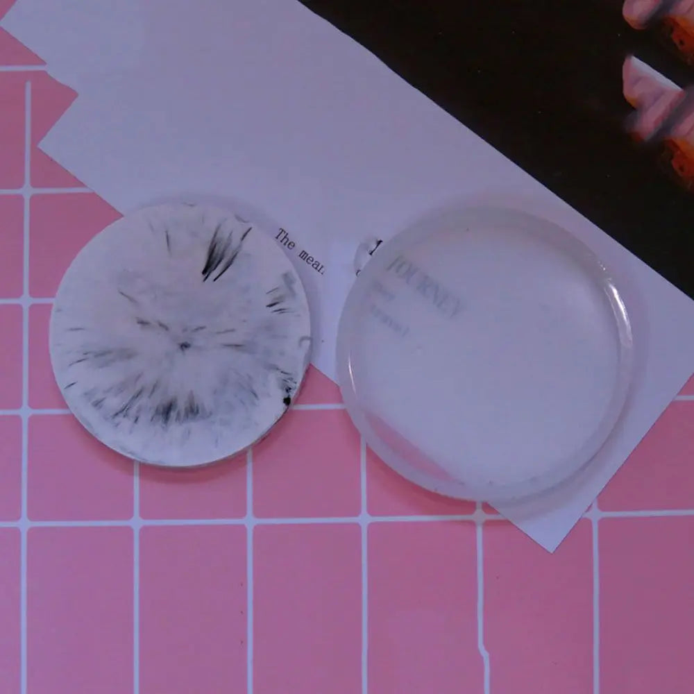 Transparent Round Resin Coaster & Pendant Silicone Mold – DIY Epoxy & Agate Casting