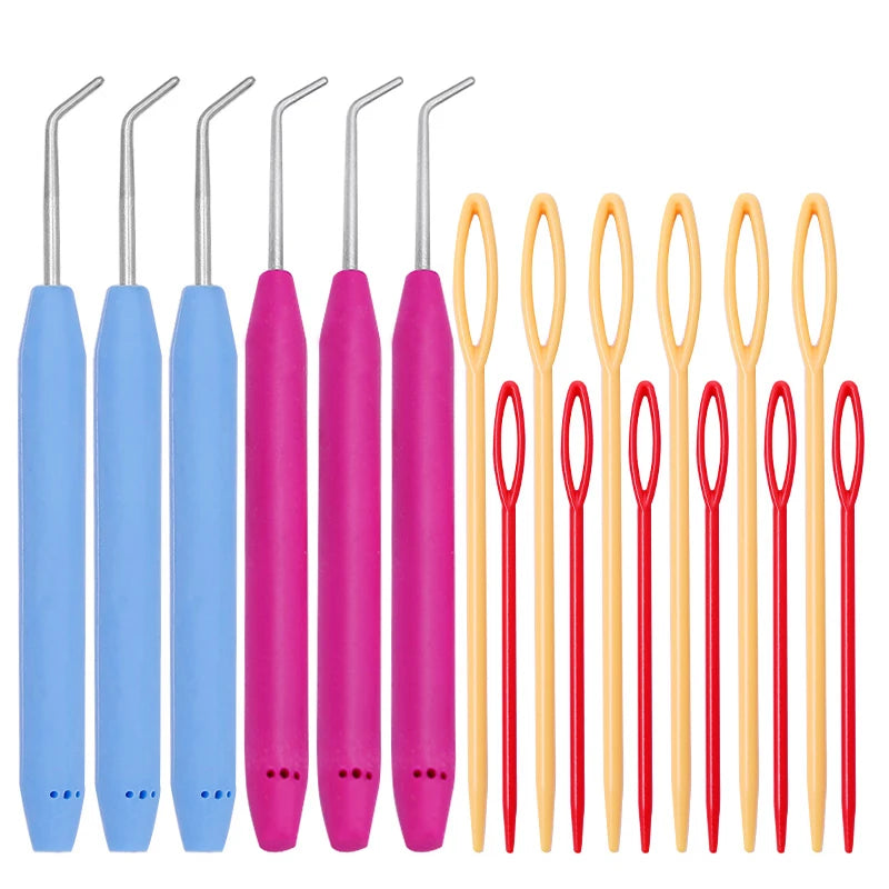 6pcs Knit Loom Hook & Needle Set – Random Colors