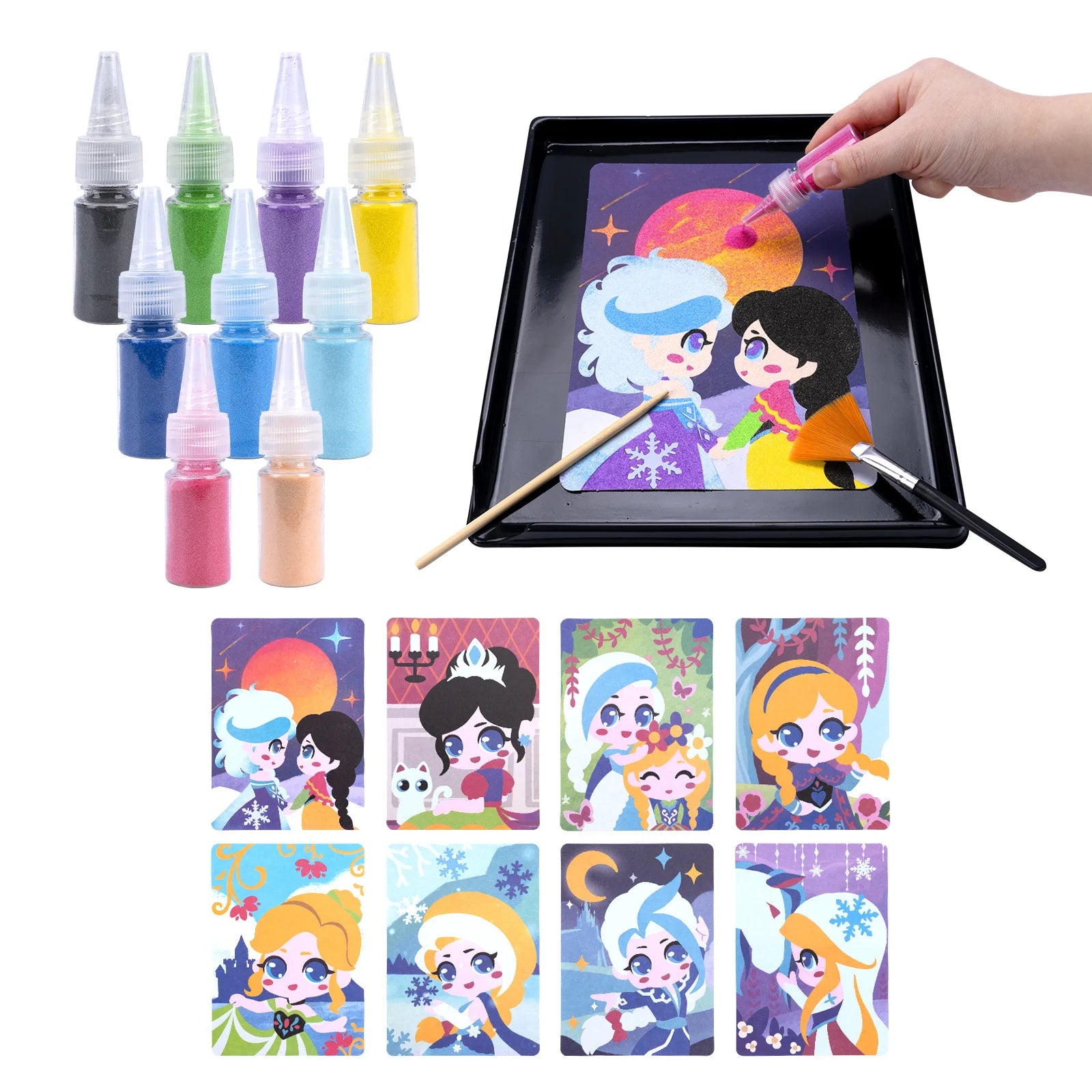 Magic Sand Art Kit – Princess, Castle & Animal Cards