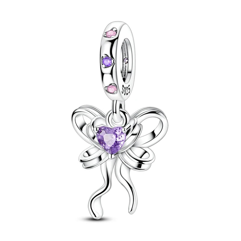 925 Sterling Silver Pink Ballet Girl Pendant – DIY Jewelry Charm for Bracelet & Necklace