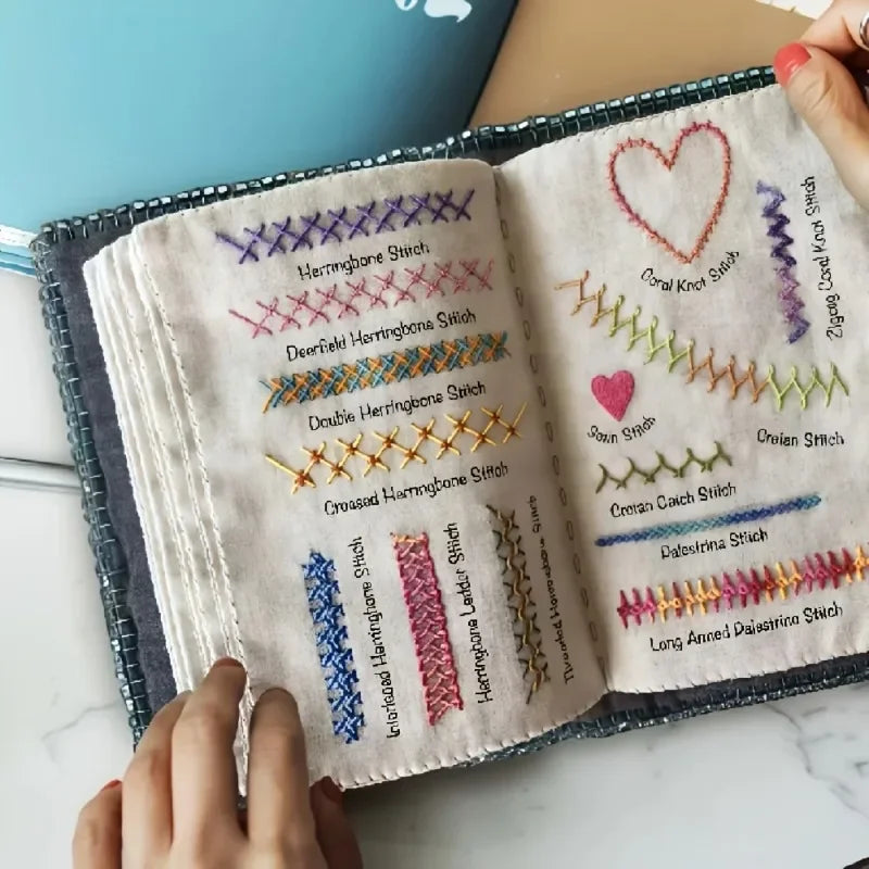 DIY Embroidery Stitch Book Sewing Practice Kit
