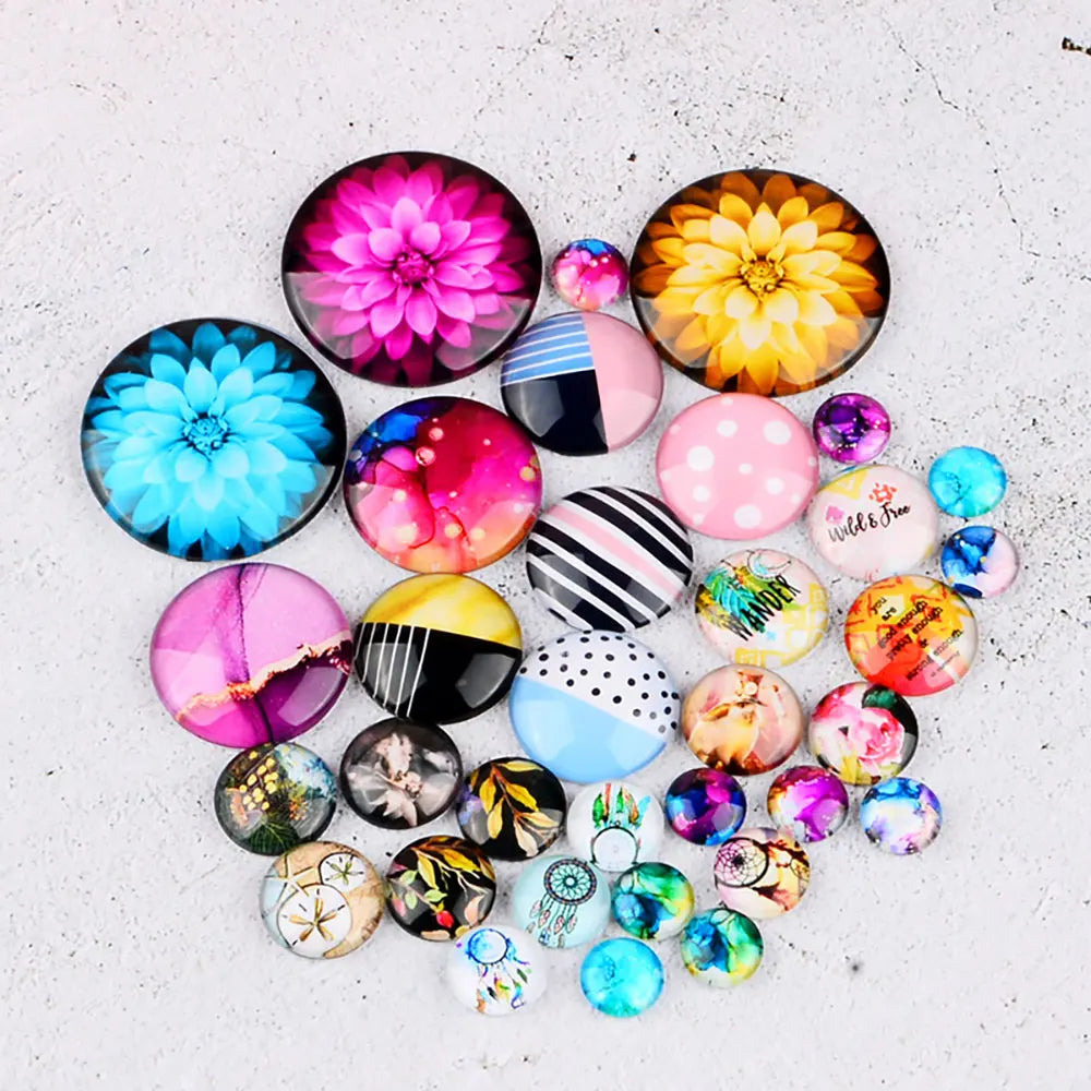 Handmade Christmas X-mas Winter Pink Gnomies Deer Snowman Bells Photo Glass Cabochon Flatback Demo Cameo For Diy Jewelry Making