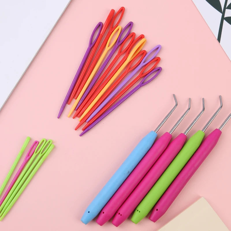 6pcs Knit Loom Hook & Needle Set – Random Colors