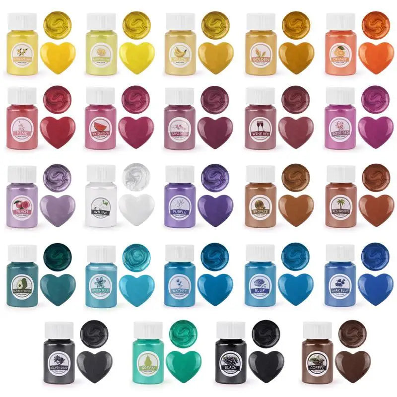 Pearlescent Mica Pigments – Resin Dye Powder Set