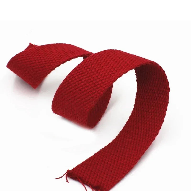 4M Cotton Webbing Tape – 1.3mm Thick Strap for Bags, Belts & DIY Sewing (20–50mm)