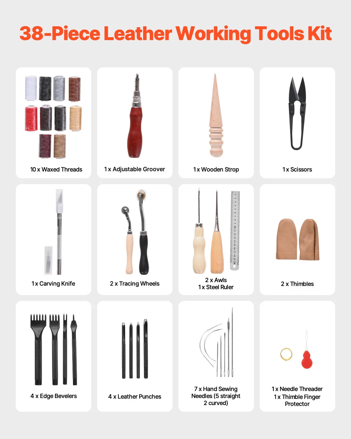 Leather Working Tools Kit