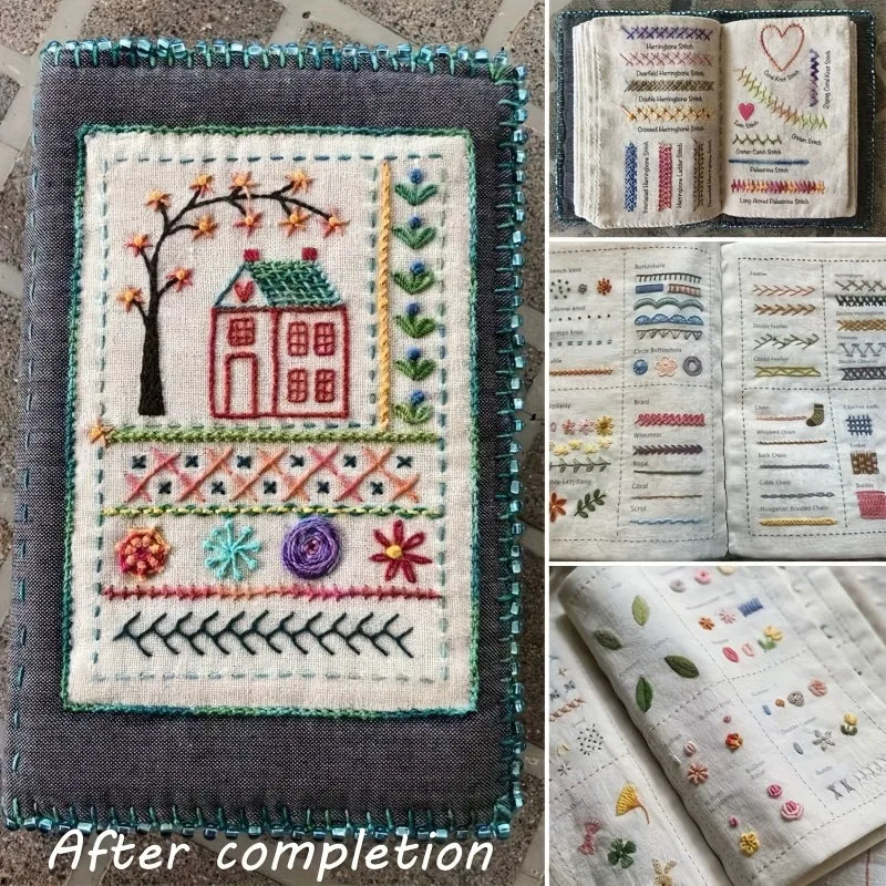 DIY Embroidery Stitch Book Sewing Practice Kit