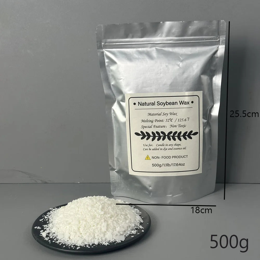 🕯️ 1KG Natural Soy Wax Granules – 100% Pure, Additive-Free Candle Making Material for DIY Smokeless Scented Candles