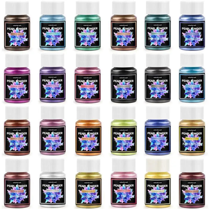 Pearlescent Mica Pigments – Resin Dye Powder Set