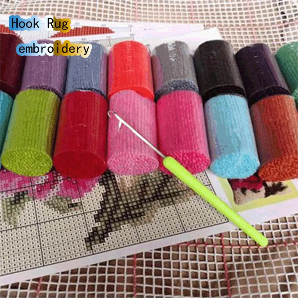 Cats Latch Hook Kit – DIY Carpet, Pillow & Cushion Craft Set