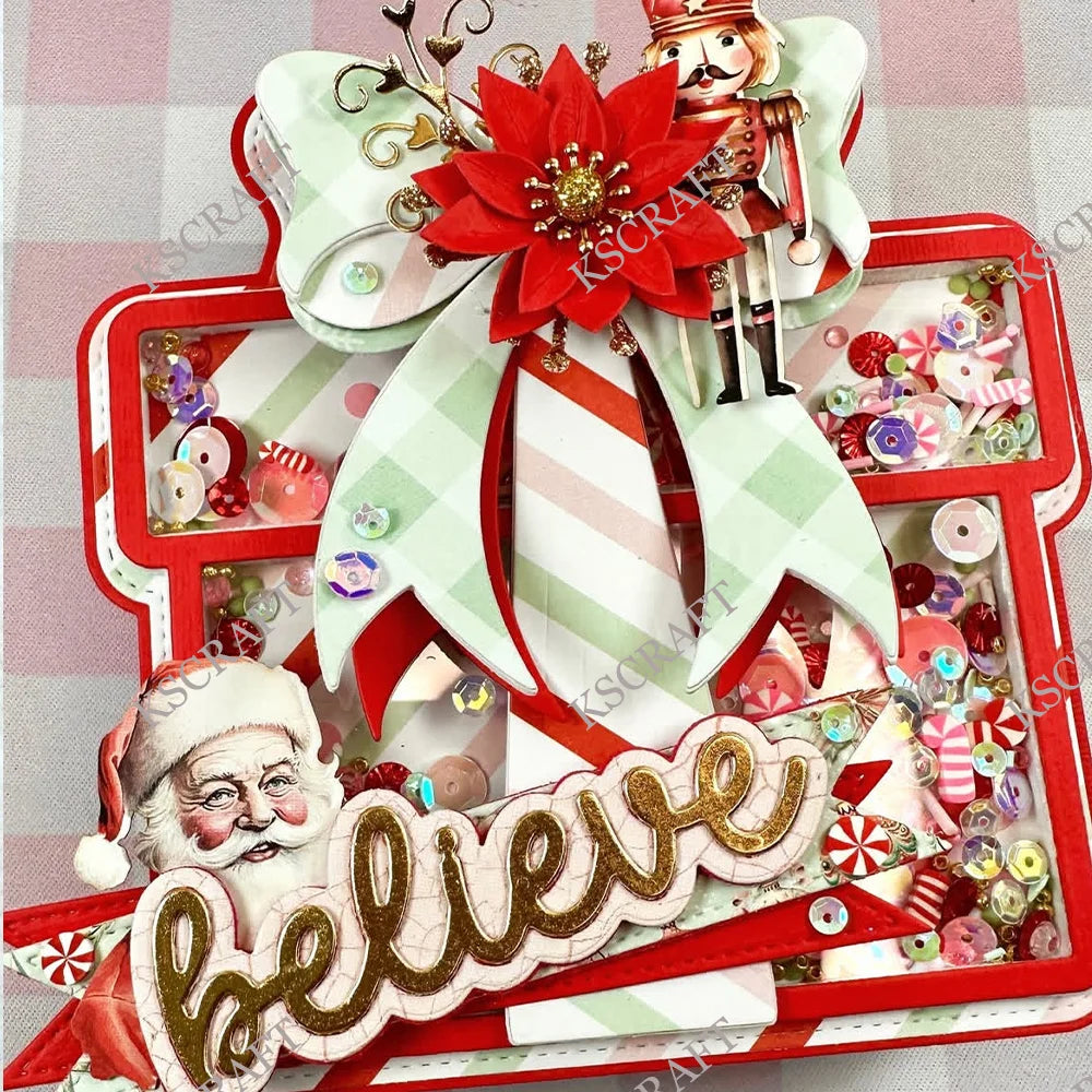 KSCRAFT Mini Album & Present Box Cutting Dies – DIY Scrapbooking Tool
