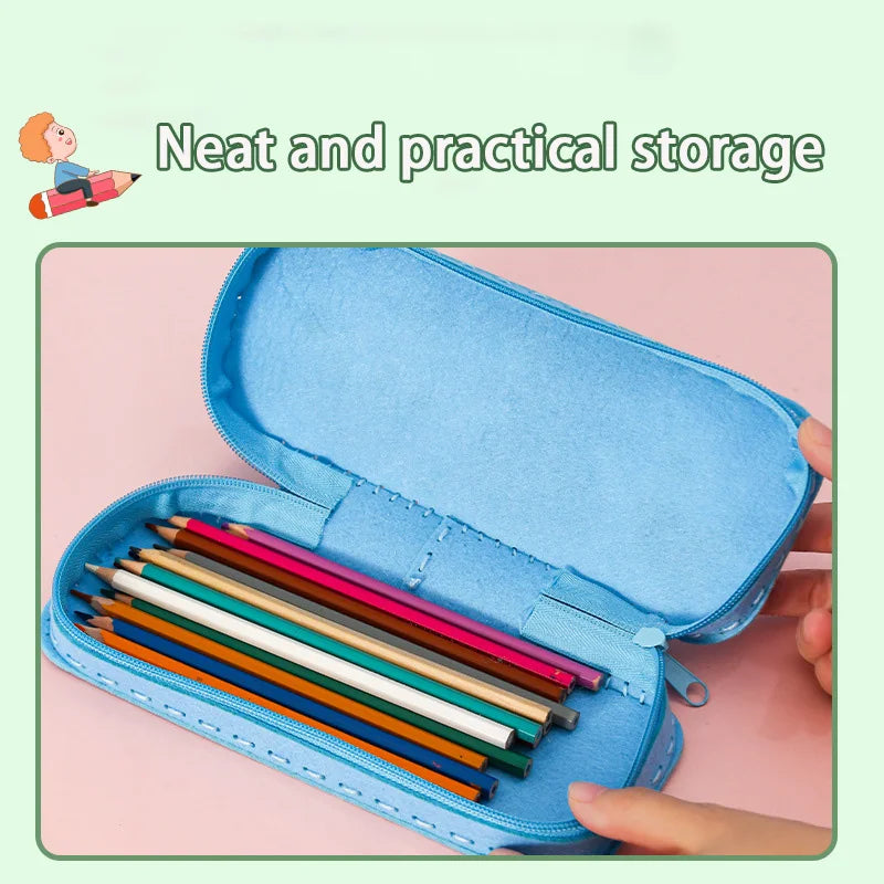 DIY Sewing Stationery Bag Kit – Non-Woven Craft Set for Kids