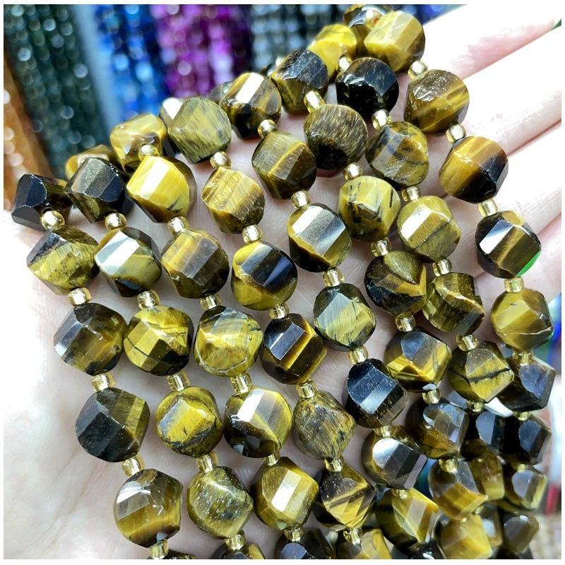 Natural Amethyst, Tiger Eye & Agate S-Shaped Gemstone Beads – DIY Jewelry Supplies