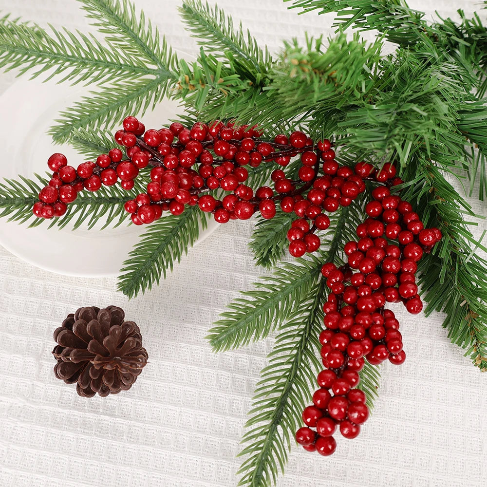 Artificial Red Berry Stems – Christmas Decoration & DIY Craft Supplies