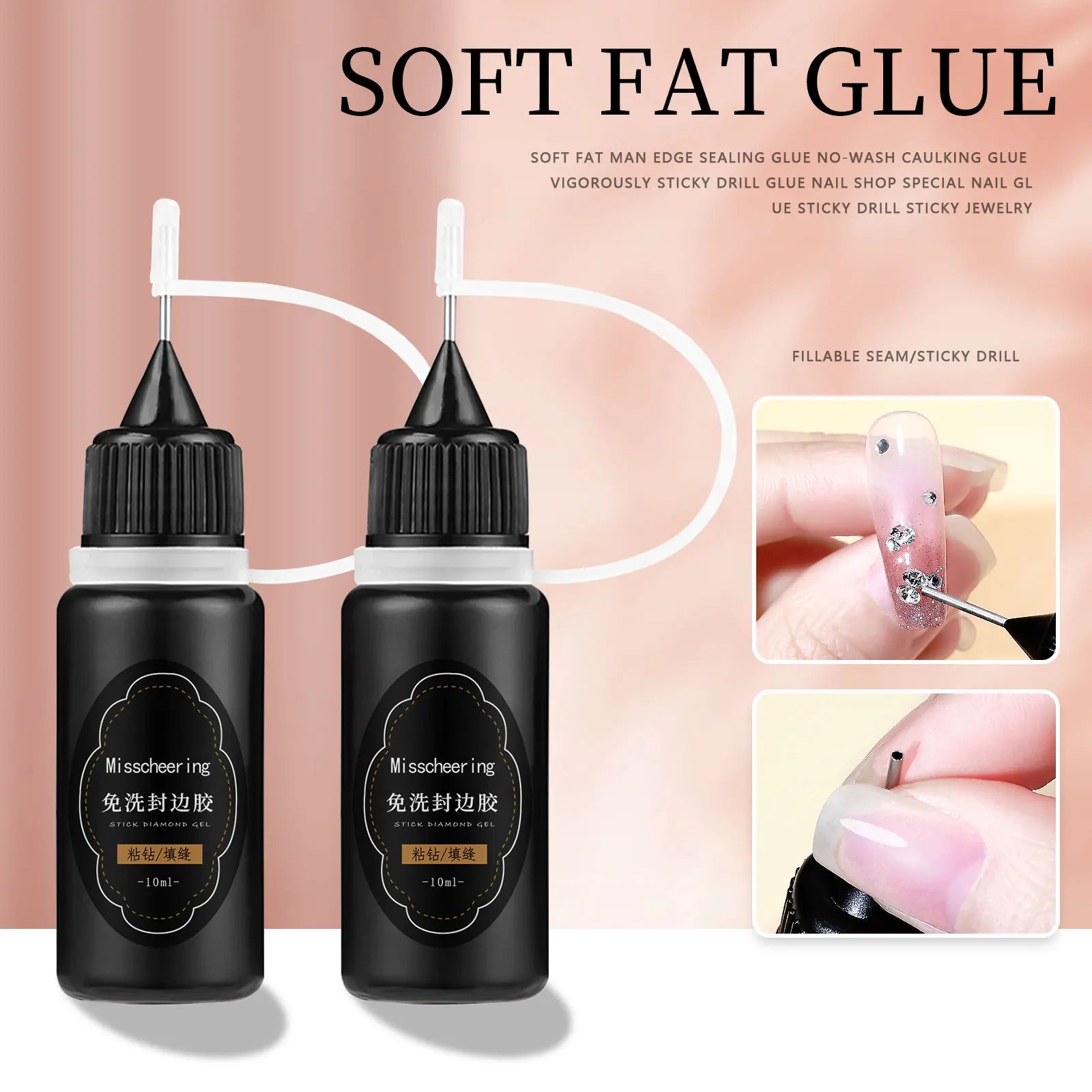30g Super Strong Nail Rhinestone Glue – Bling Gel for 3D Nail Charms