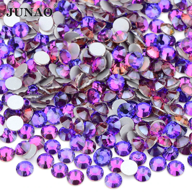 Clear AB Glass Rhinestones Set – 14,400PCS Flatback Crystals (SS6/SS12/SS20)