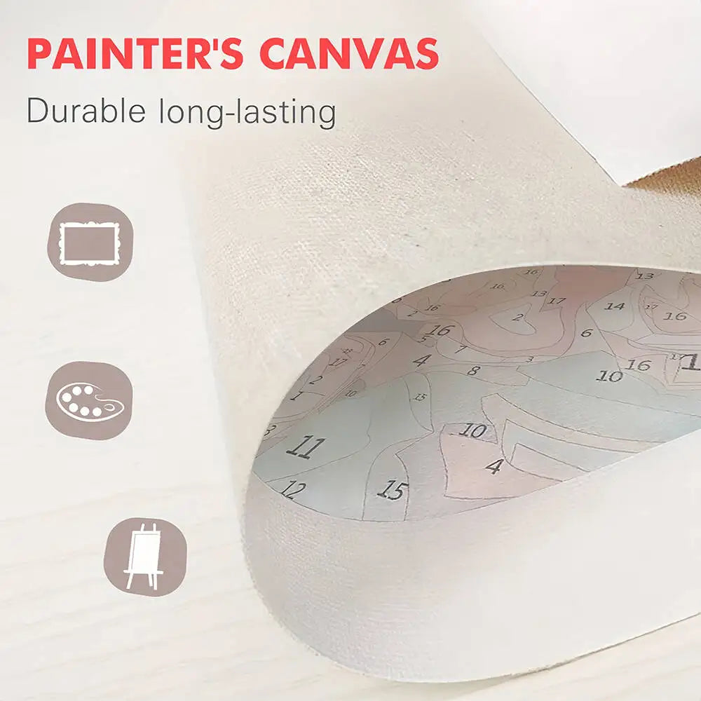 DIY Digital Oil Painting Kettle Flower – Paint by Numbers Canvas Kit