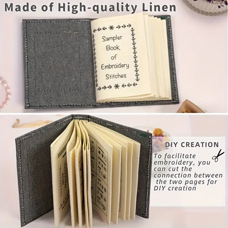 DIY Embroidery Stitch Book Sewing Practice Kit