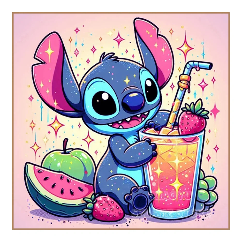 Cartoon Stitch Diamond Painting Kit – Full Round/Square Rhinestone Embroidery Art