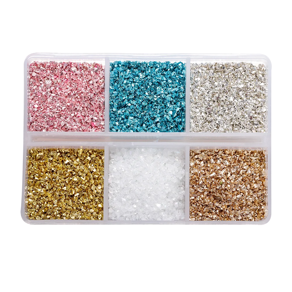 30g Crushed Glass Stones – Irregular Resin Fillers for DIY Epoxy Crafts & Nail Art